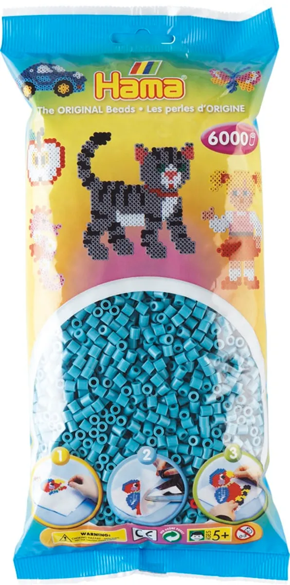 Hama Perler 6000 stk Turkis Midi (205-31)1