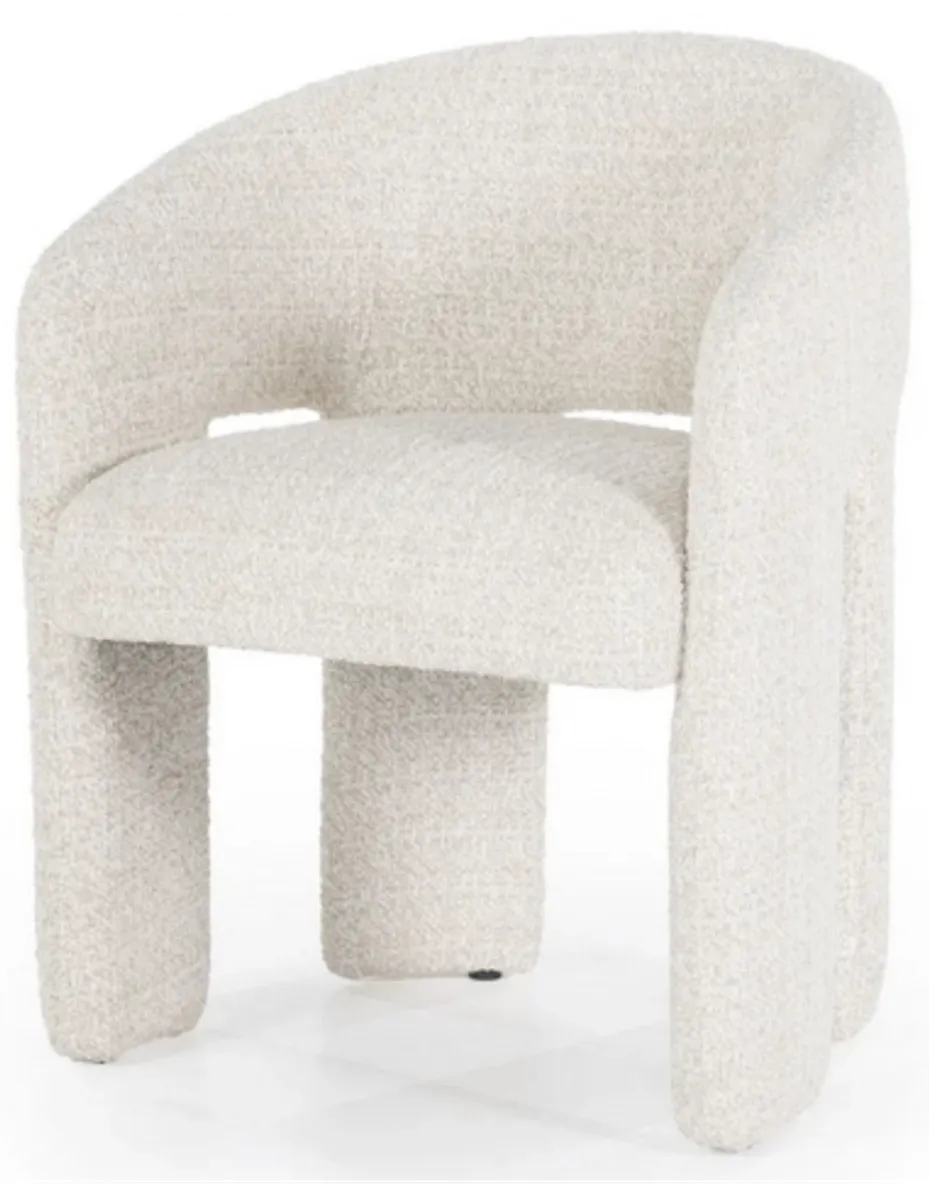 Hamilton spisebordsstol i bouclé H80 cm - Meleret beige