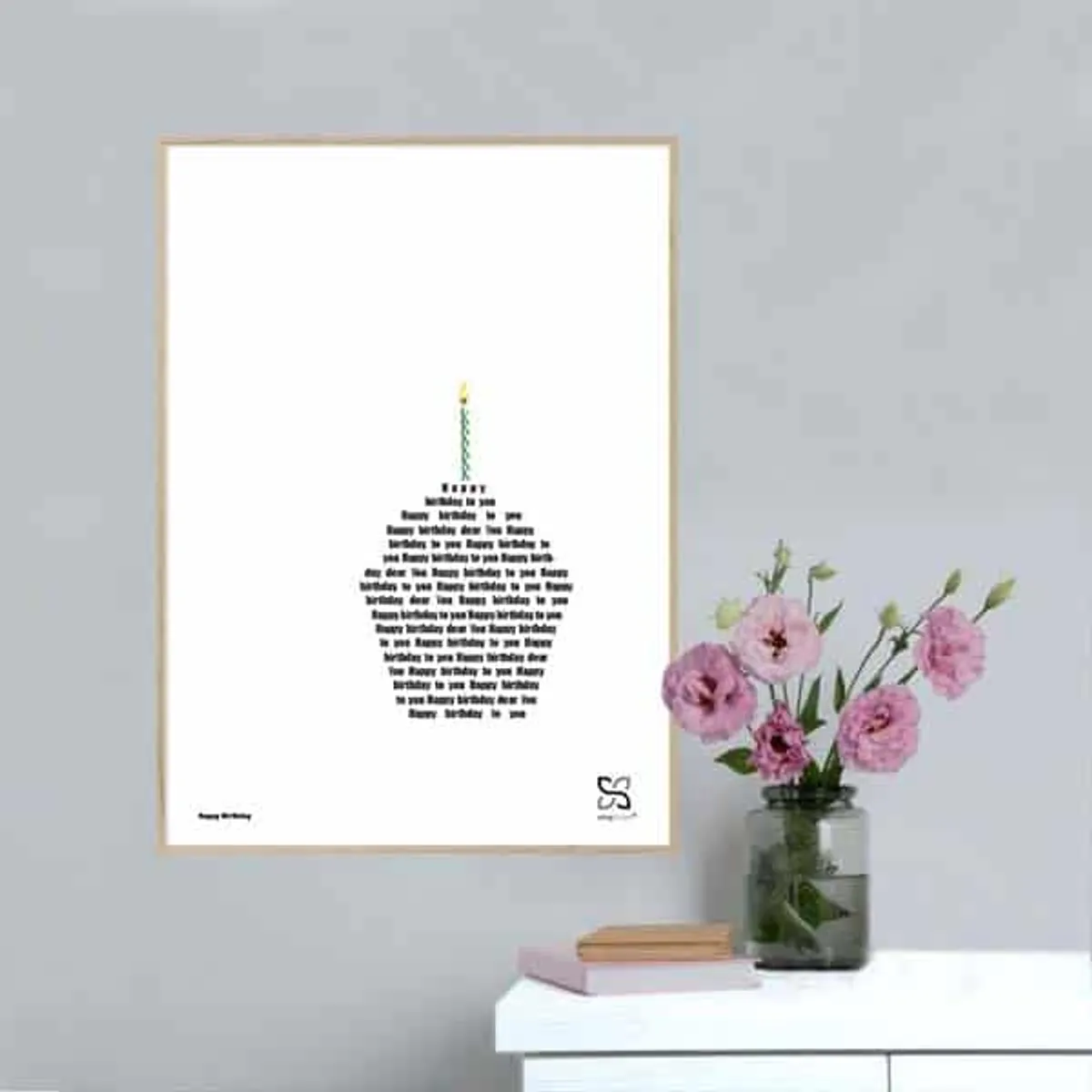 Happy Birthday poster - 15 x 21 cm / XS / lodret