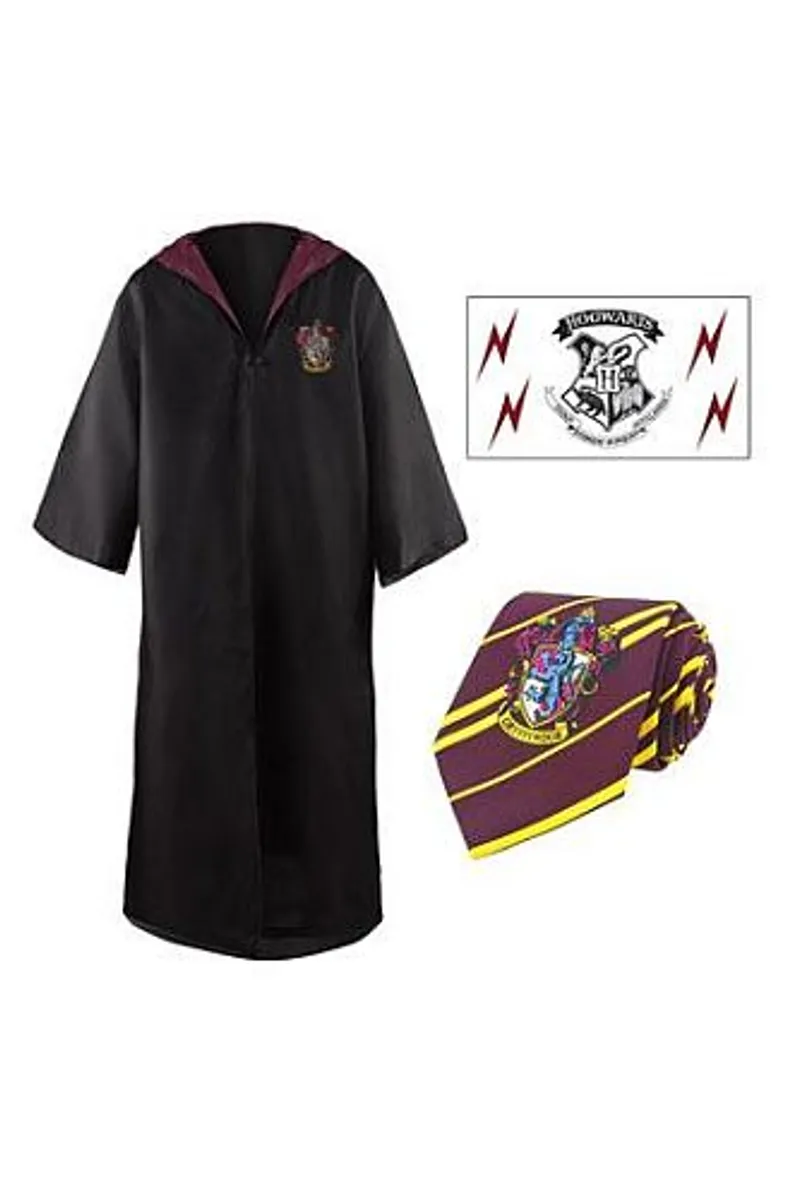 Harry Potter - Budget Line Robe, Necktie, & Tattoo Set - Gryffindor - Size: Large (L)