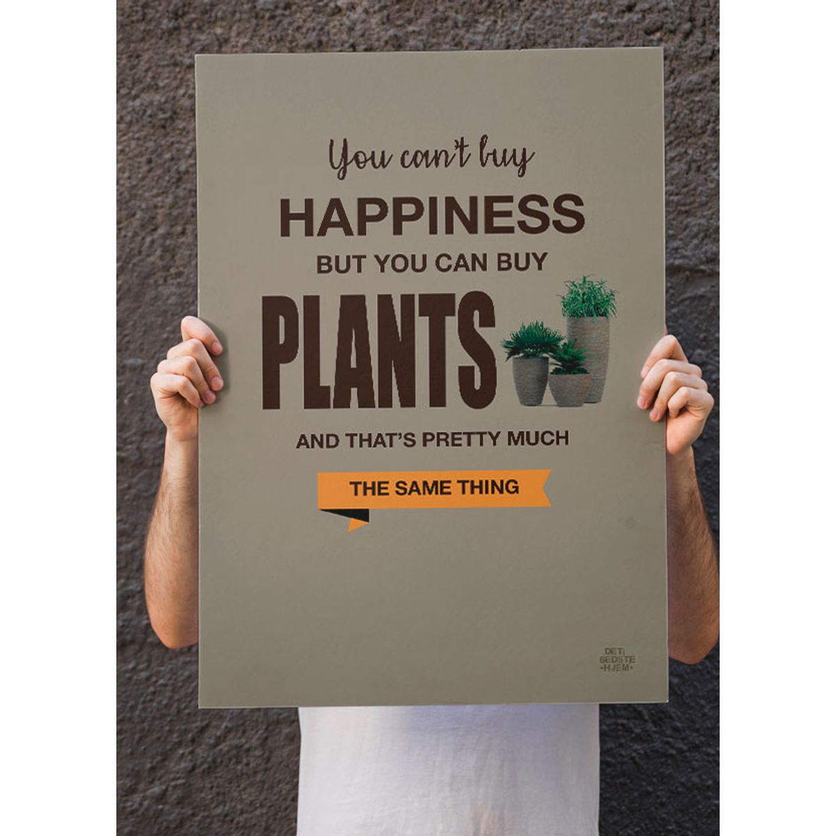 Haveplakat - Happiness - 50 x 70 cm - Kr. 279,-