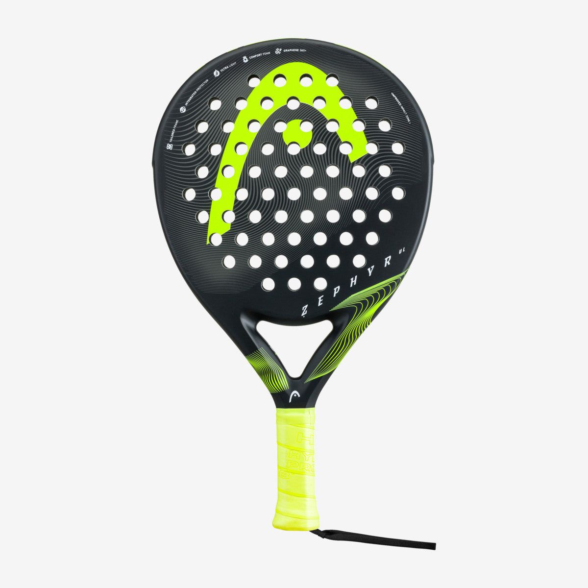 Head Zephyr Ultralight 2023 Padelbat (Black/Yellow)