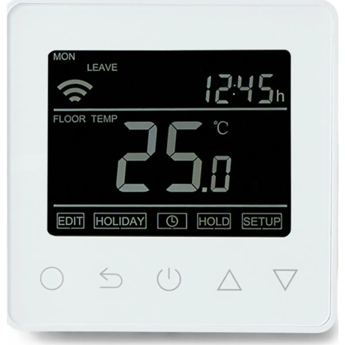 Heat-Com HC90 WiFi termostat til el gulvvarme, hvid