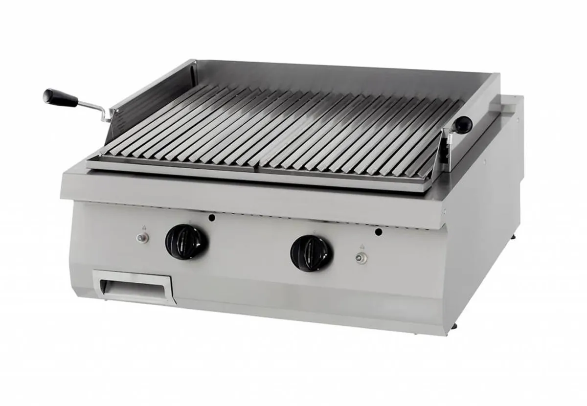 Heavy Duty Lava Stone Grill - Dobbelt enhed - 70 cm dyb - Gas