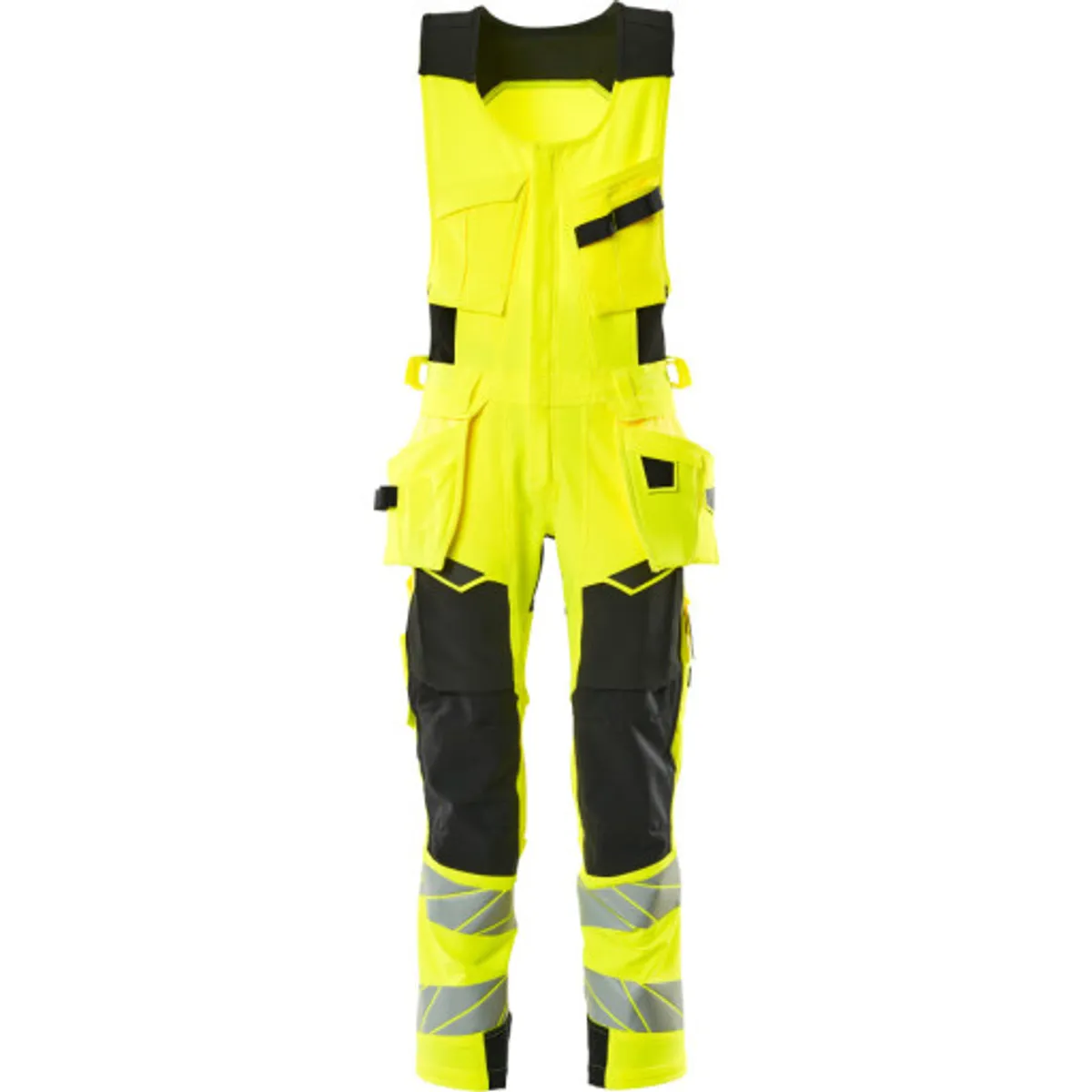 HELBUKSER,76C46,HI-VIS GUL/SOR