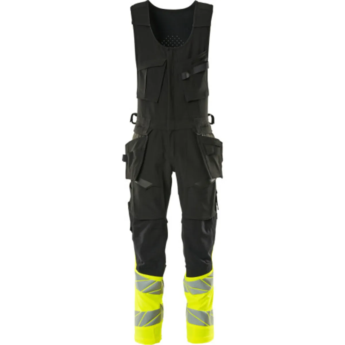 HELBUKSER,76C46,SORT/HI-VIS GU