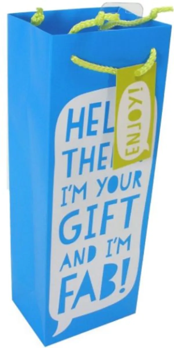 Hello There - Bottle Gift Bag *Udsalg*