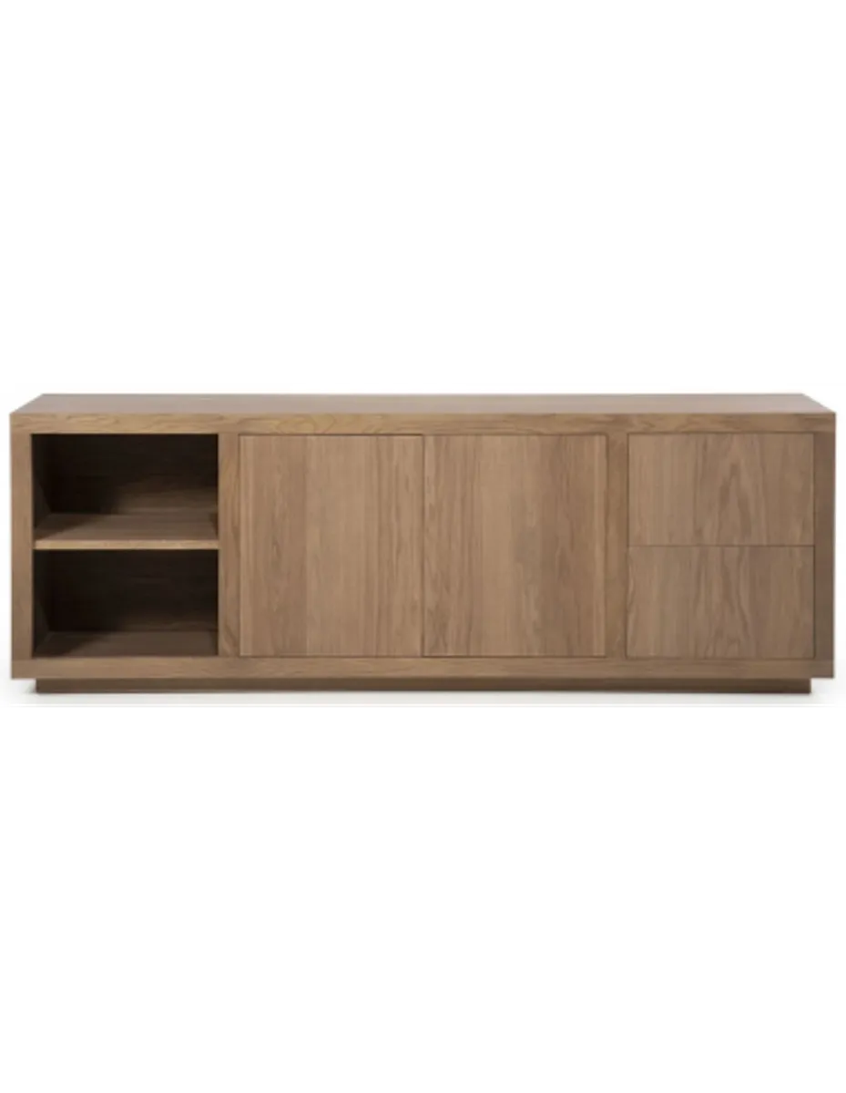 Helsinki Sideboard i egetræ B200 cm - Lysebrun