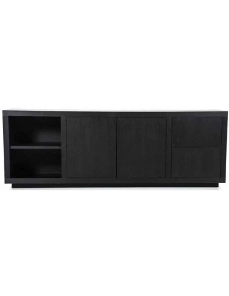 Helsinki Sideboard i egetræ B200 cm - Sort