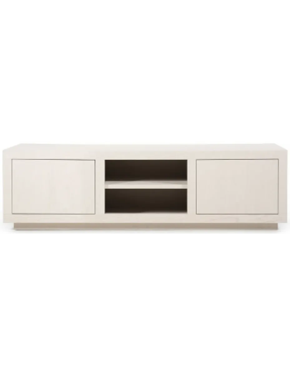 Helsinki TV bord i egetræ B160 cm - Taupe