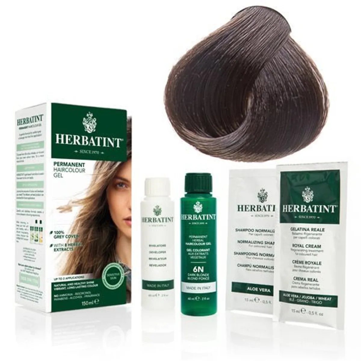 Herbatint 4D hårfarve Golden Chestnut - 135 ml.