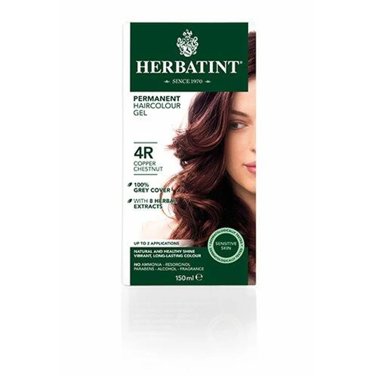 Herbatint 4R hårfarve Copper Chestnut, 150ml