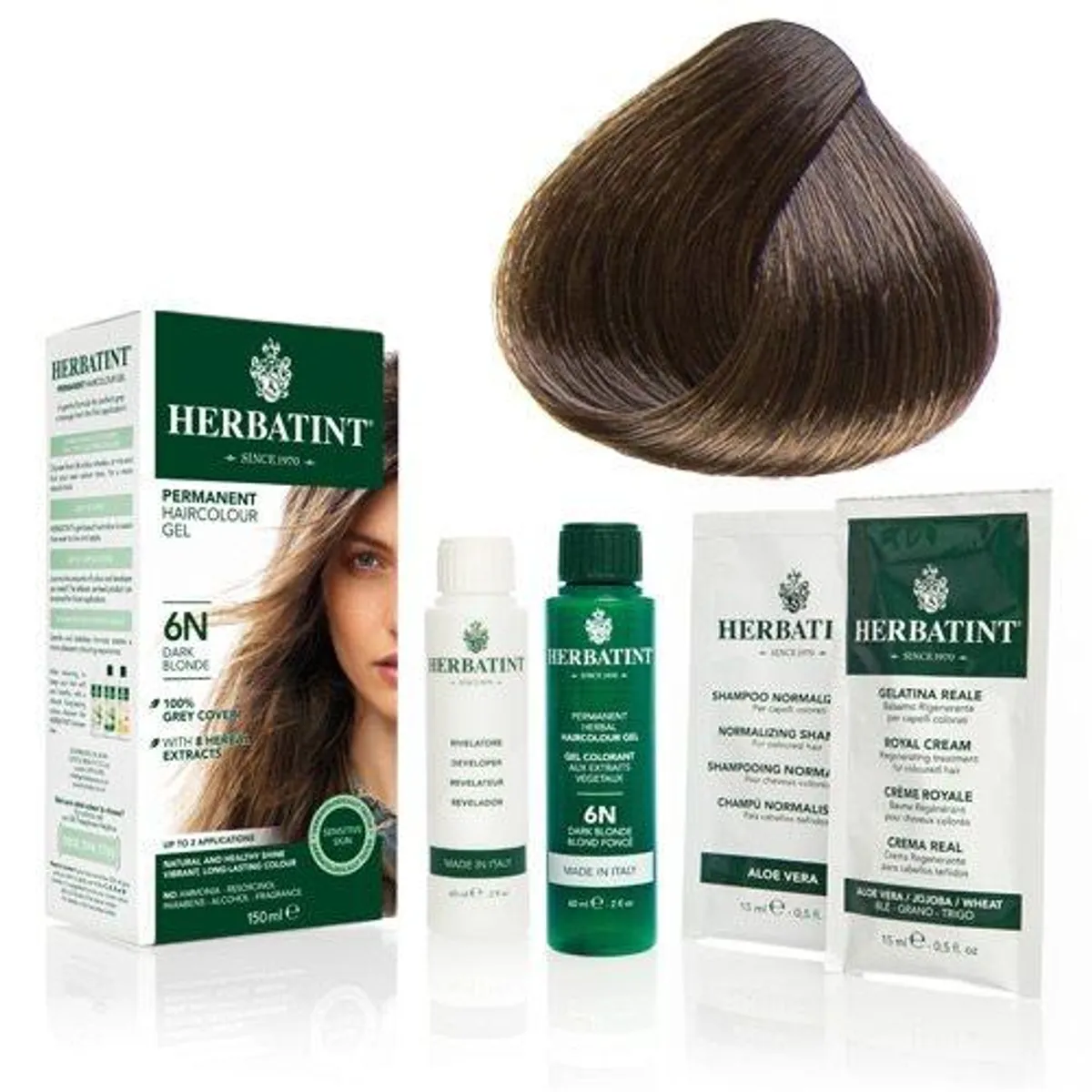 Herbatint 5N hårfarve Light Chestnut - 135 ml.