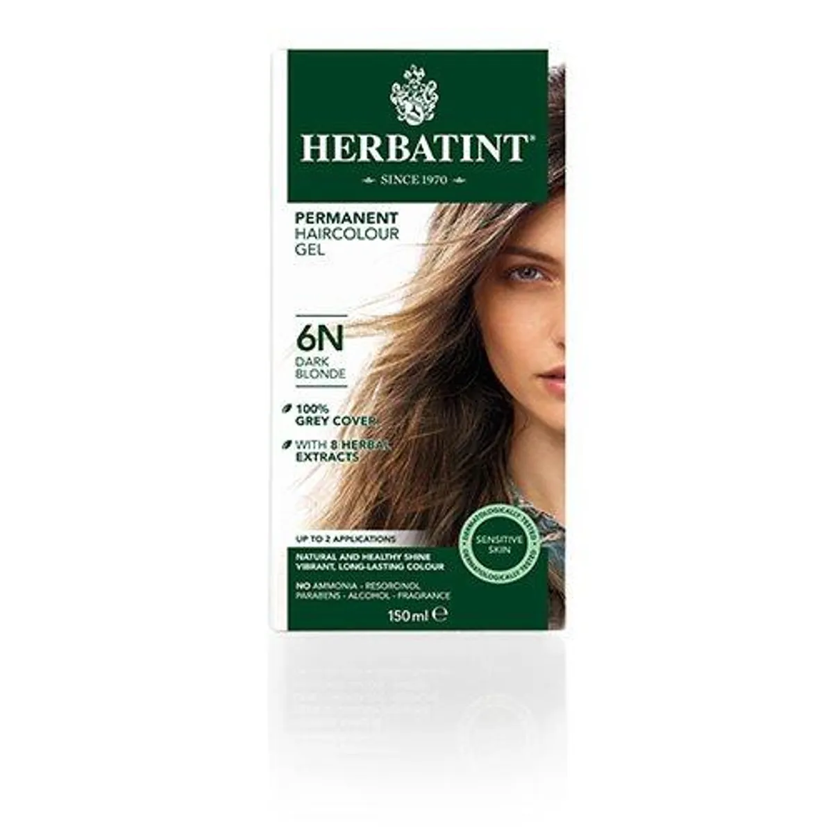 Herbatint 6N hårfarve Dark Blonde, 150ml