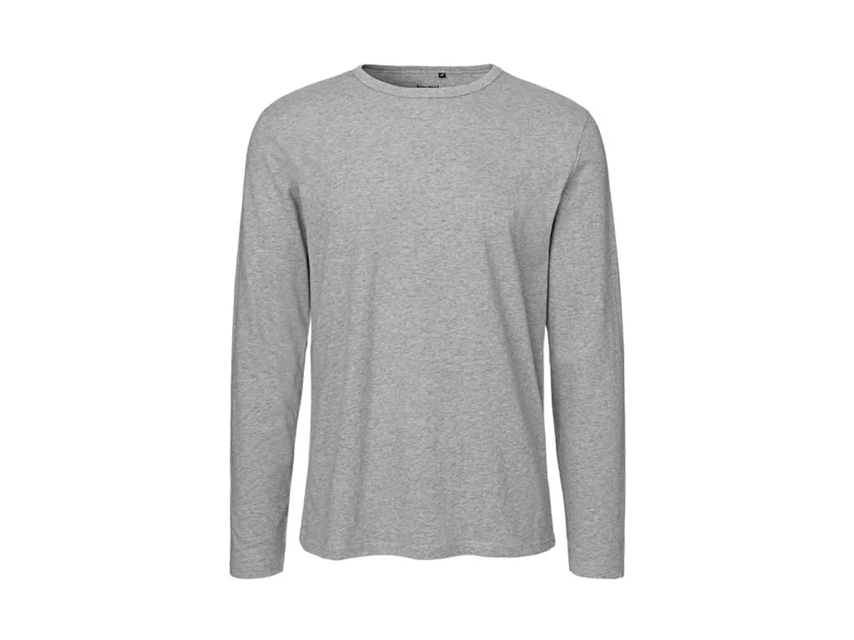 Herre Langærmet T-shirt Neutral O61050 str. 2XL grå