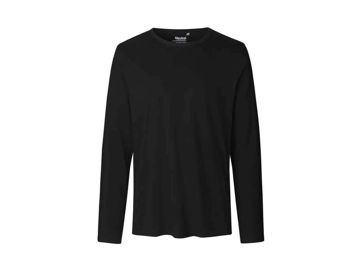 Herre Langærmet T-shirt Neutral O61050 str. L Sort