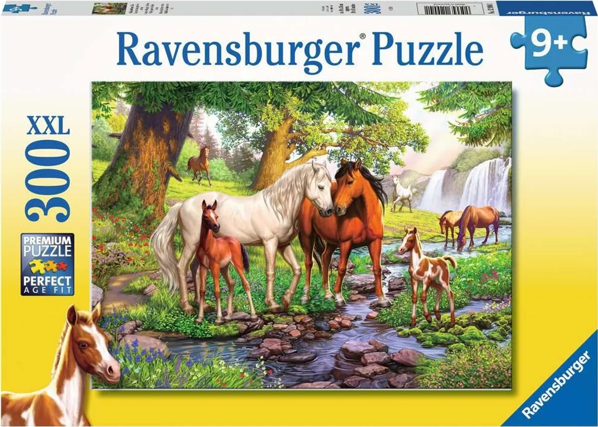 Heste Puslespil - Heste Ved Vand - 300 Xxl Brikker - Ravensburger