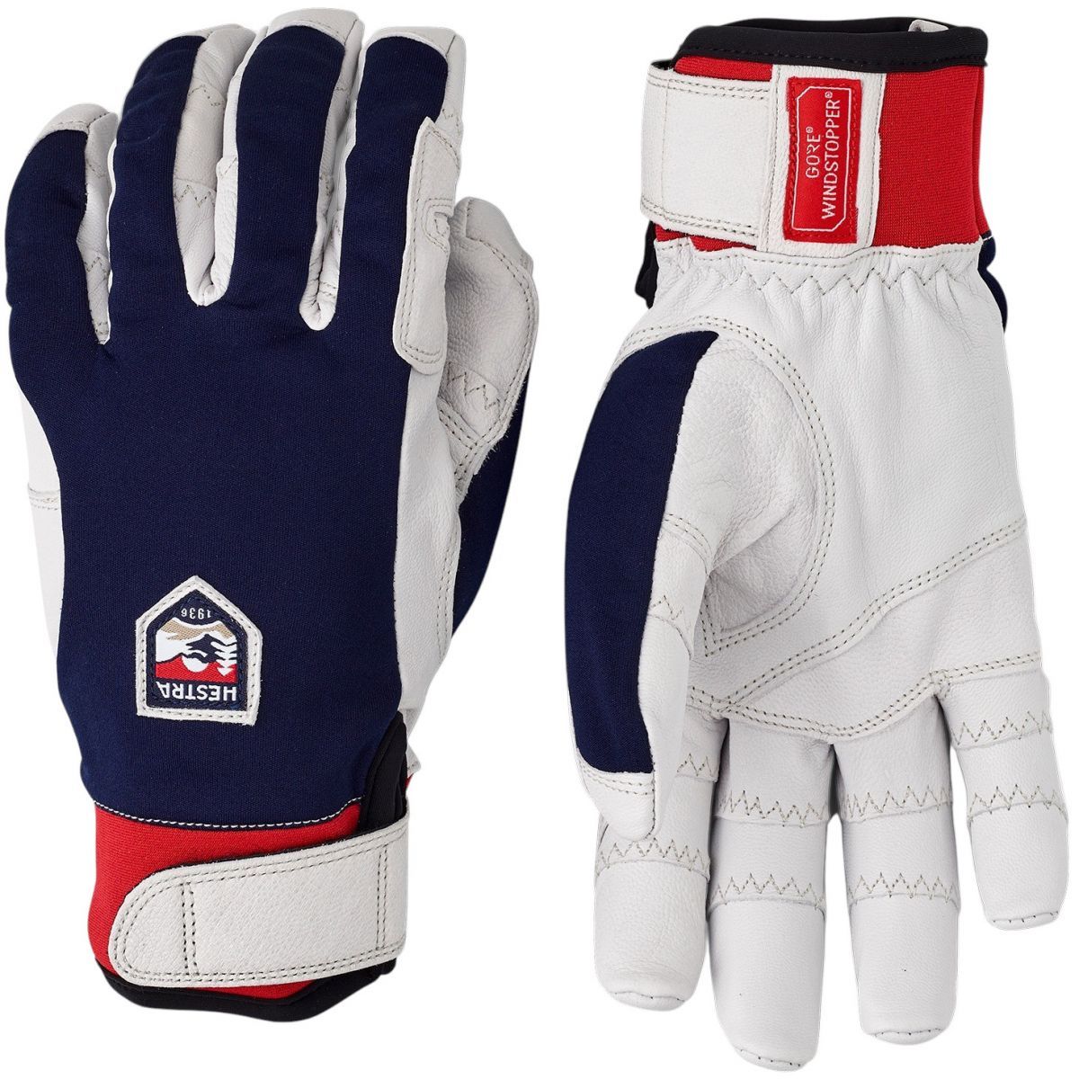 Hestra Ergo Grip Active, skihandsker, navy/hvid