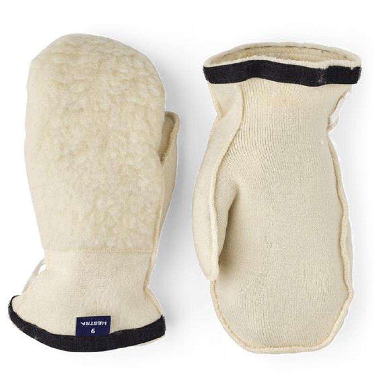 Hestra Heli Ski Wool Liner Mitt, Offwhite