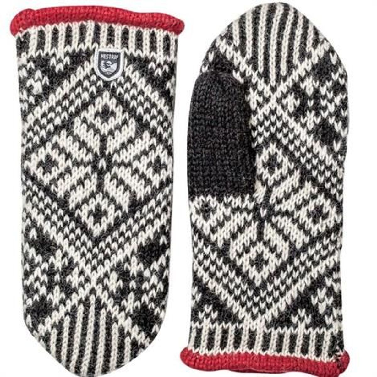 Hestra Nordic Wool Mitt, Black / Off White