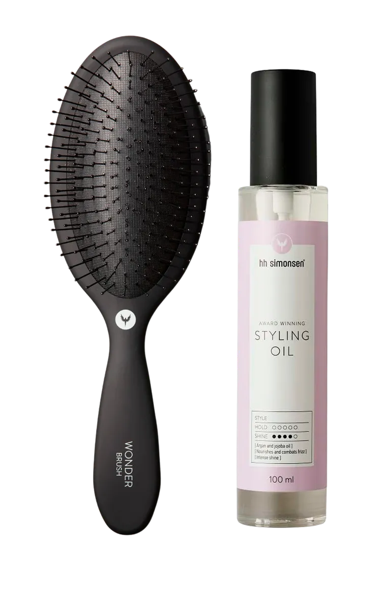 HH Simonsen Styling Oil + Wonder Brush (1 stk)