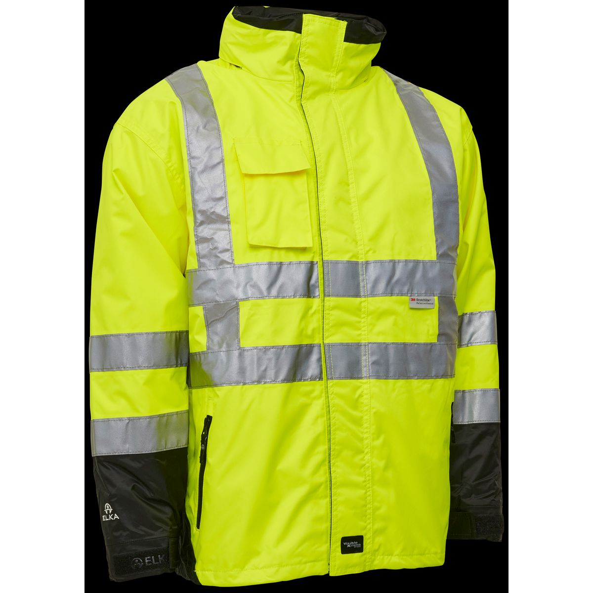 Hi-vis arbejdsjakke 2-i-1 086100R gul/sort Str. 2XL