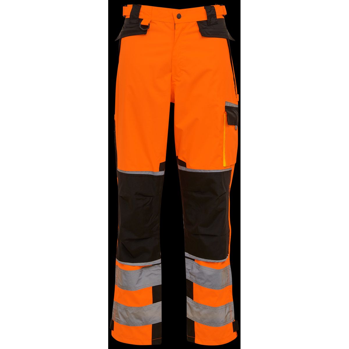 Hi-vis bukser 082404R orange/sort Str. 5XL