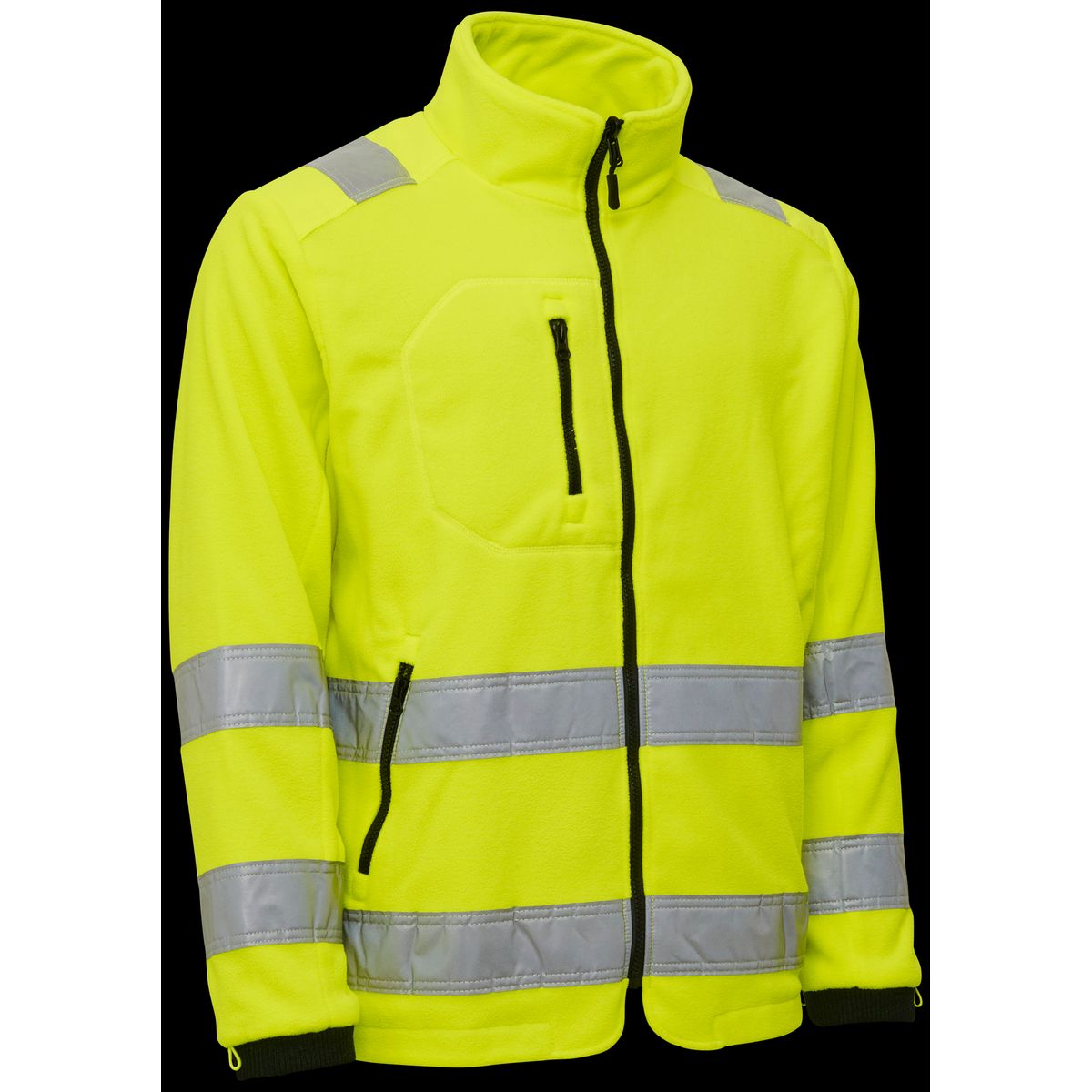 Hi-vis fleecejakke zip-in 150014R gul Str. 4XL