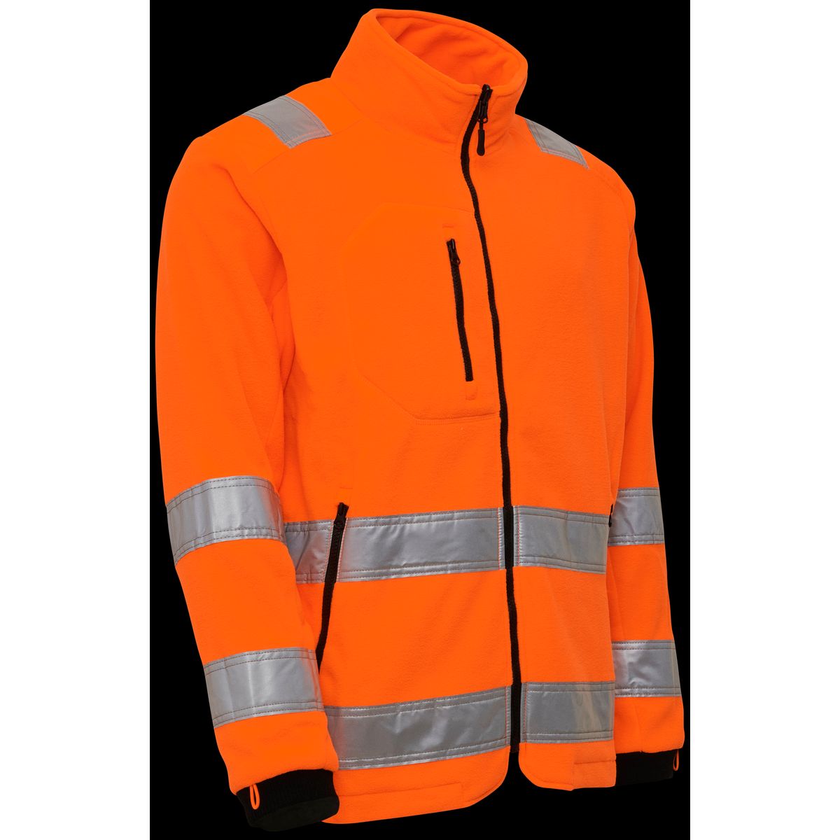 Hi-vis fleecejakke zip-in 150014R orange Str. 4XL