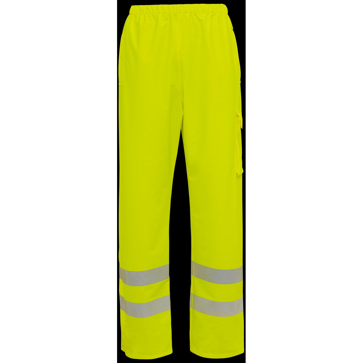 Hi-vis taljeregnbuks m/ lomme 022401R gul Str. M