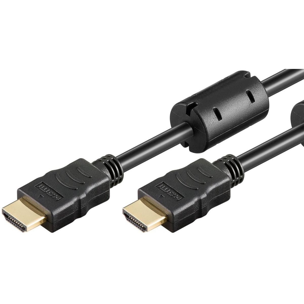 High Speed 4K HDMI kabel med Ethernet - Ferritkerne - Sort - 15 m