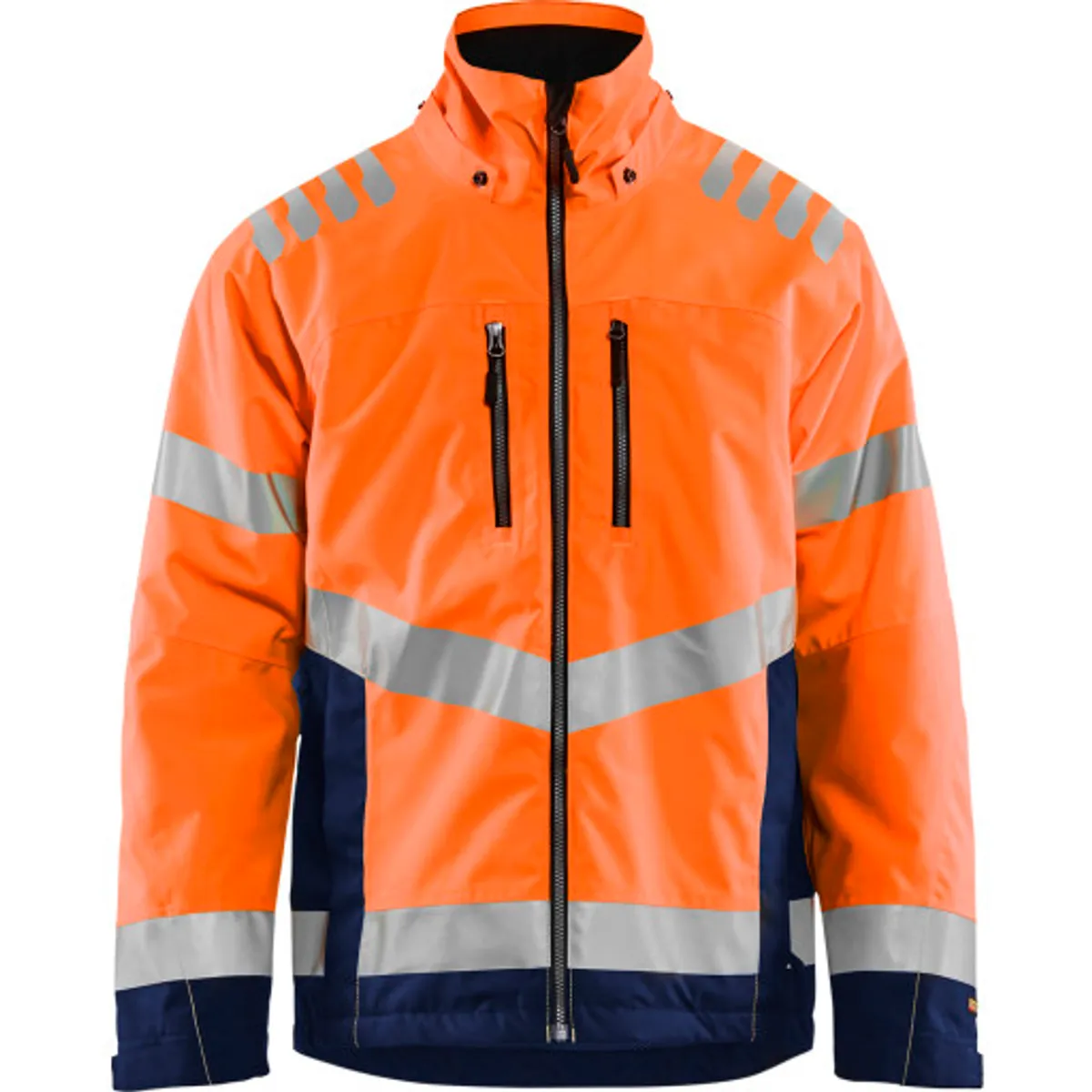 HIGH VIS ORANGE/MARINEBLÅ XS