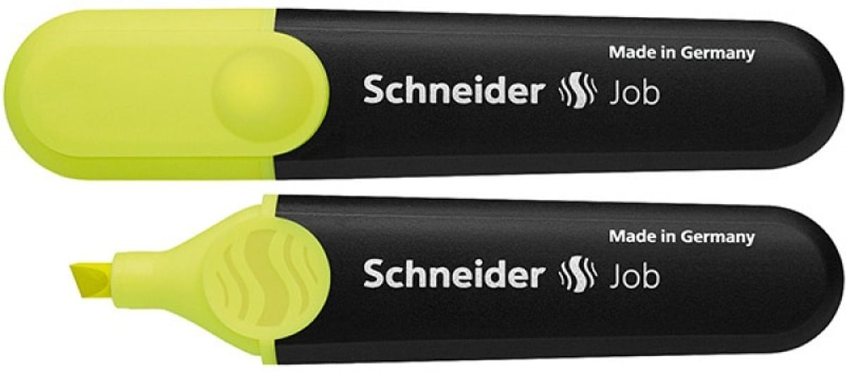 Highlighter SCHNEIDER Job, 1-5 mm, gul, 10 stk.