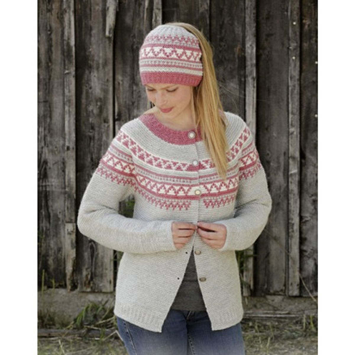 Hint of Heather by DROPS Design - Jakke Strikkeopskift str. S - XXXL - Small