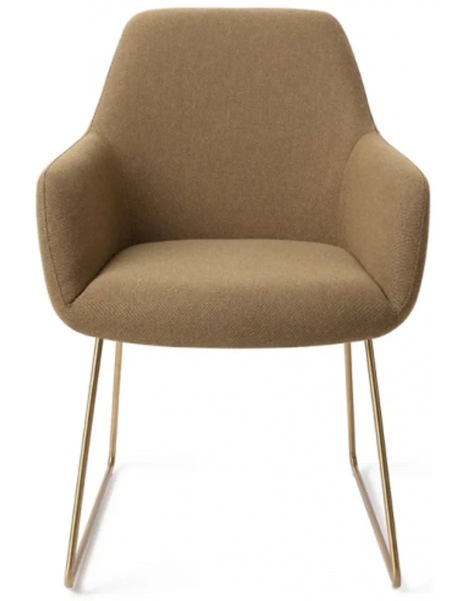 Hiroo spisebordsstol H84 cm polyester - Guld/Taupe