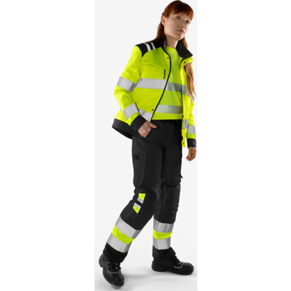 HIVIS GREEN BUKSER DAME KL.1 2