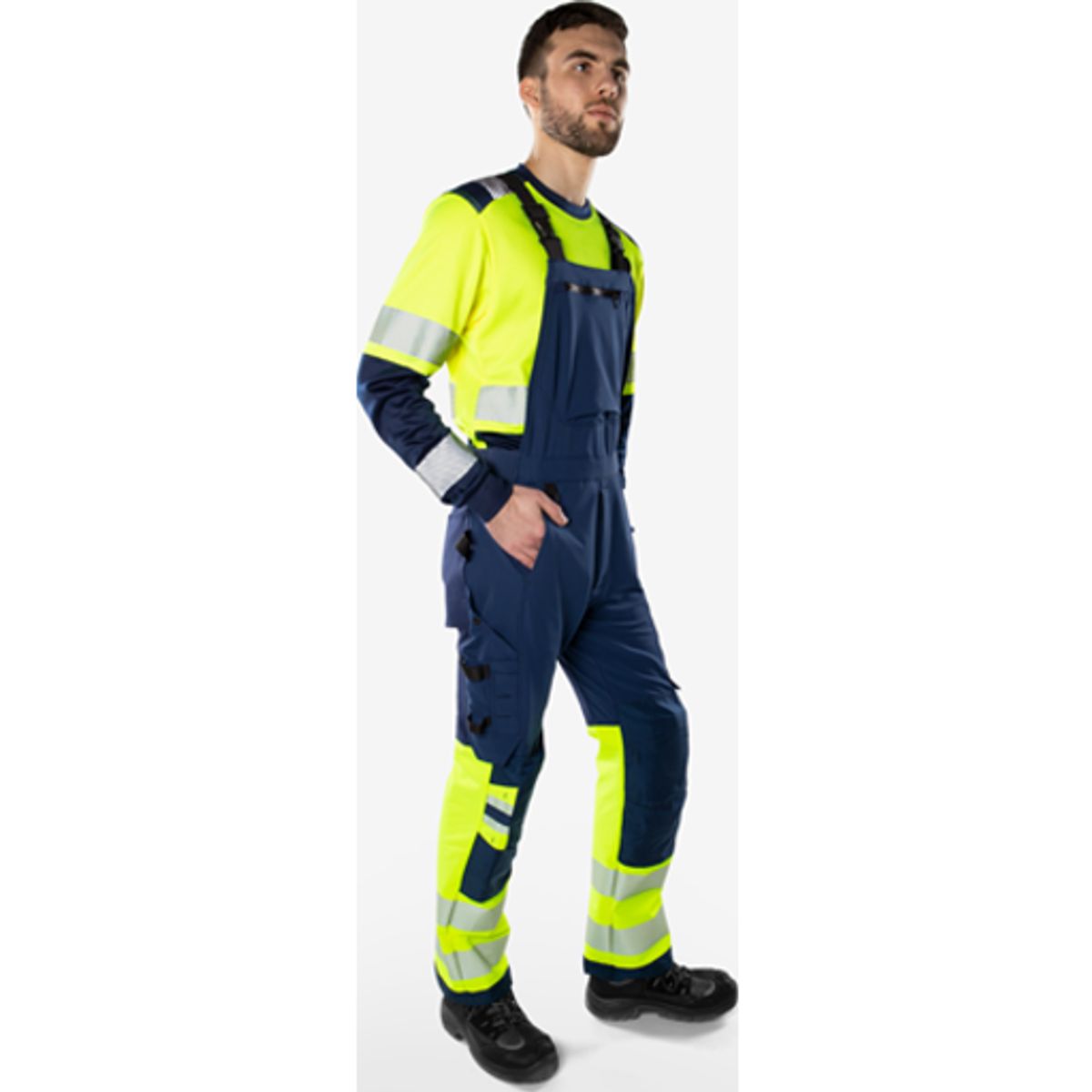 HIVIS GREEN STRETCH OVERALLS K