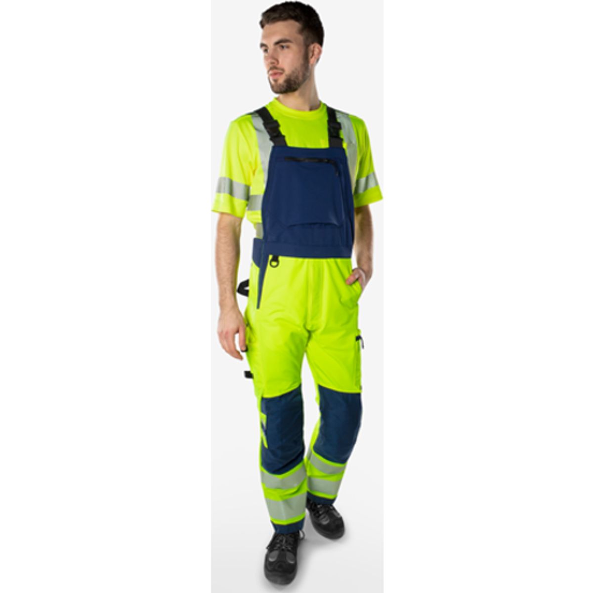 HIVIS GREEN STRETCH OVERALLS K