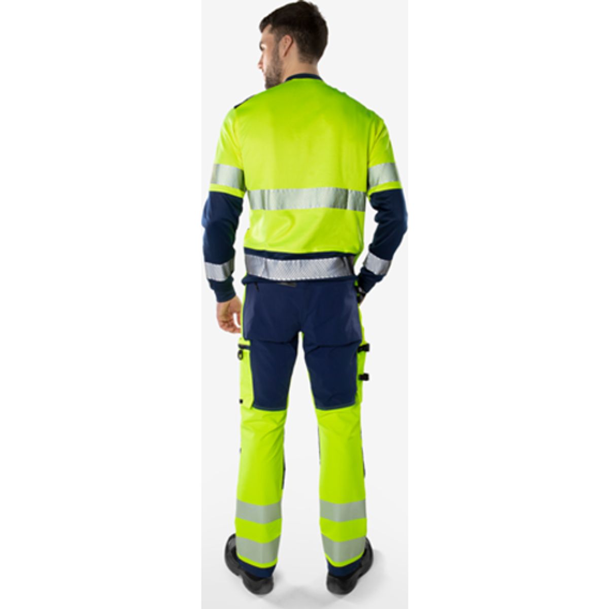 HIVIS GREEN STRETCHBUKSER KLAS