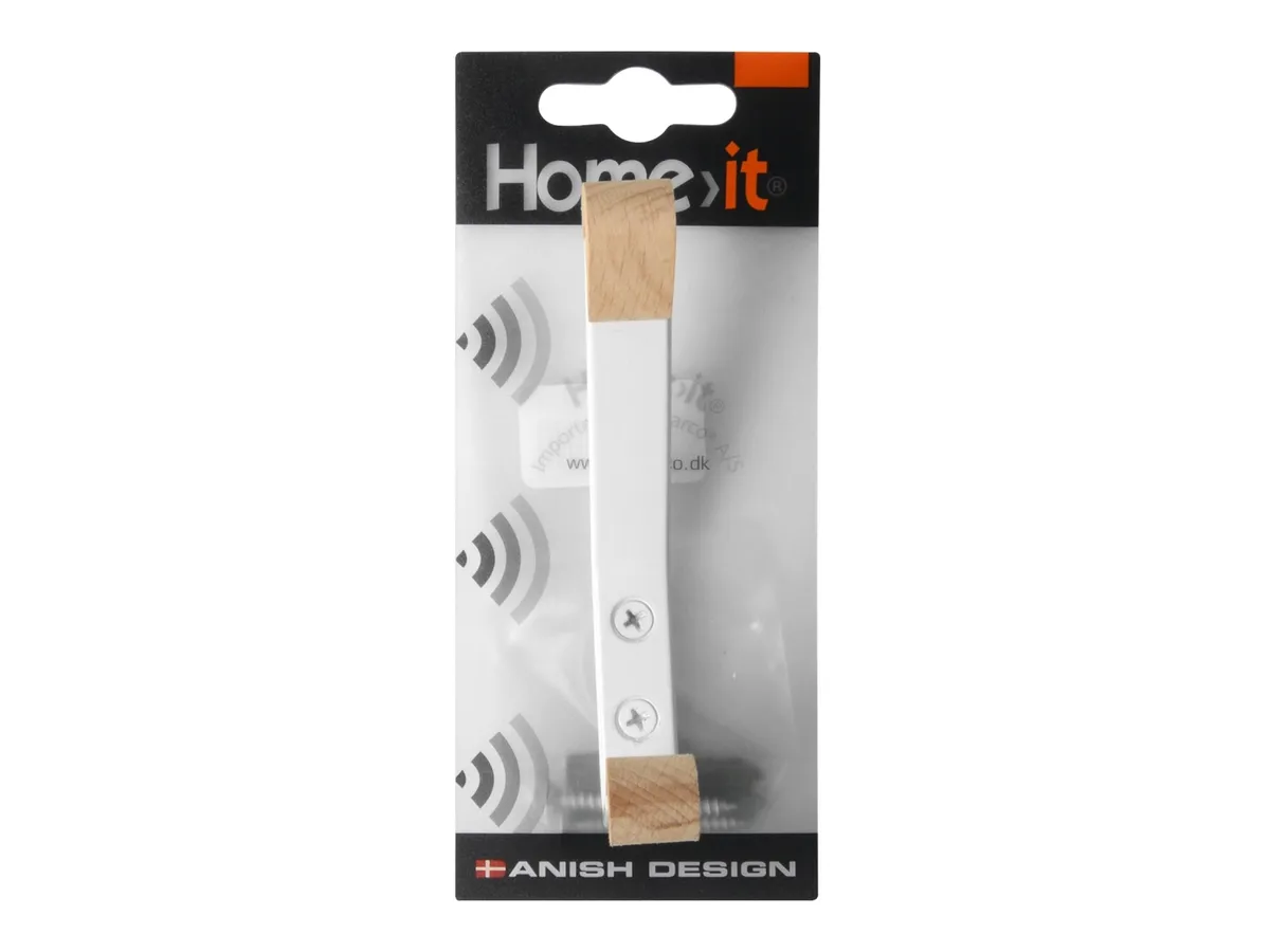 Home>It® Dobbelt Knage 1,5 × 5,5 X 12 Cm Bøgetræ Hvid