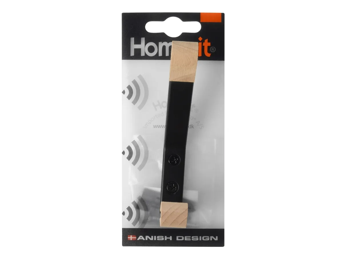 Home>It® Dobbelt Knage 1,5 × 5,5 X 12 Cm Bøgetræ Sort