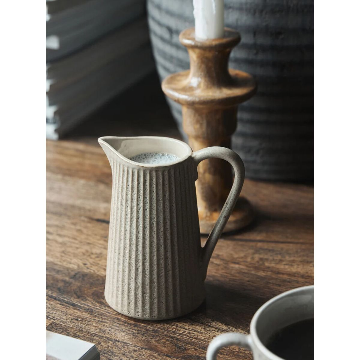 House Doctor - Jug, Pleat, Grey/brown (206260248)