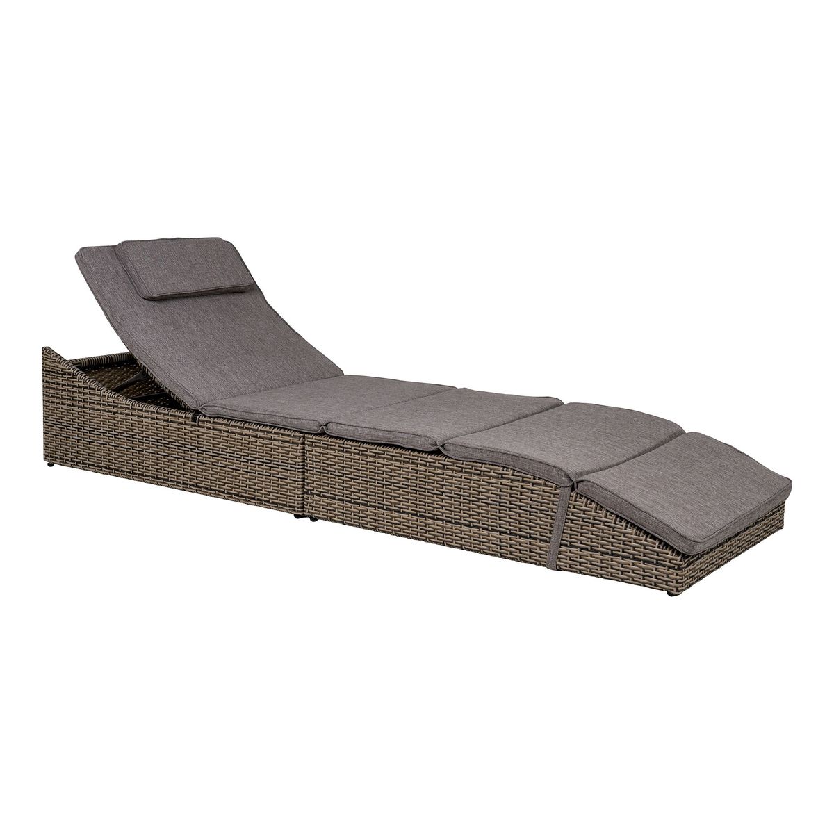 HOUSE NORDIC Solseng, polyrattan/polyester, sort, inkl. hynde