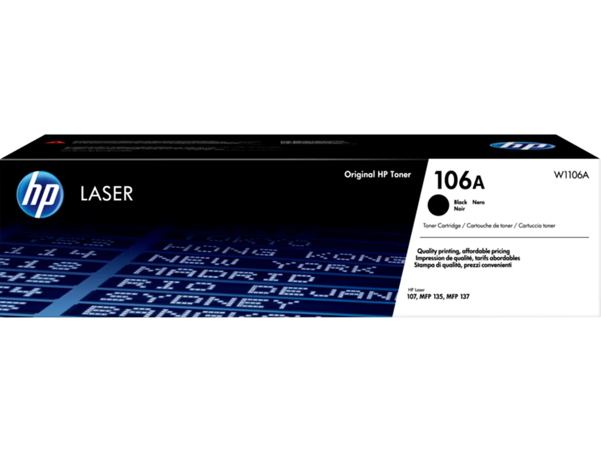 HP 106a Toner W1106a Sort