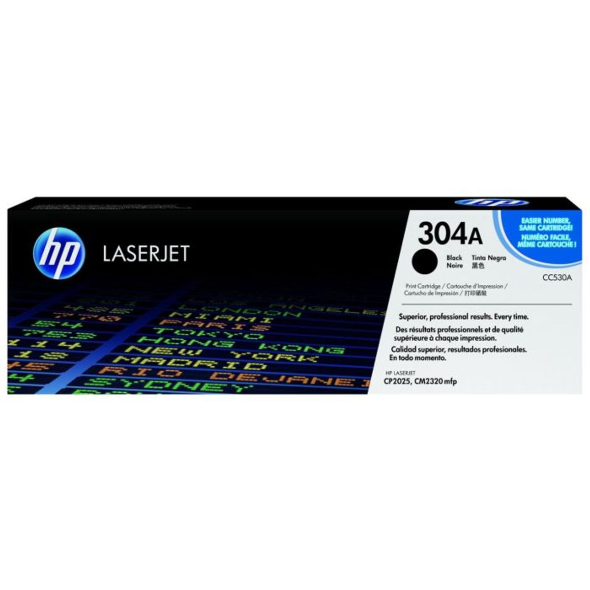 HP 304A CC530A Sort Lasertoner, 3.500 sider