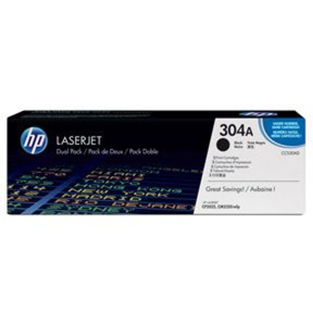 HP 304A Lasertoner combo pack 2 stk Sort CC530A Original 5600 sider