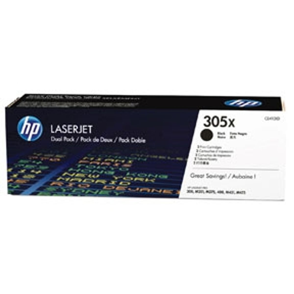 HP 305X Lasertoner combo pack 2 stk - Sort CE410X Original - 8000 sider