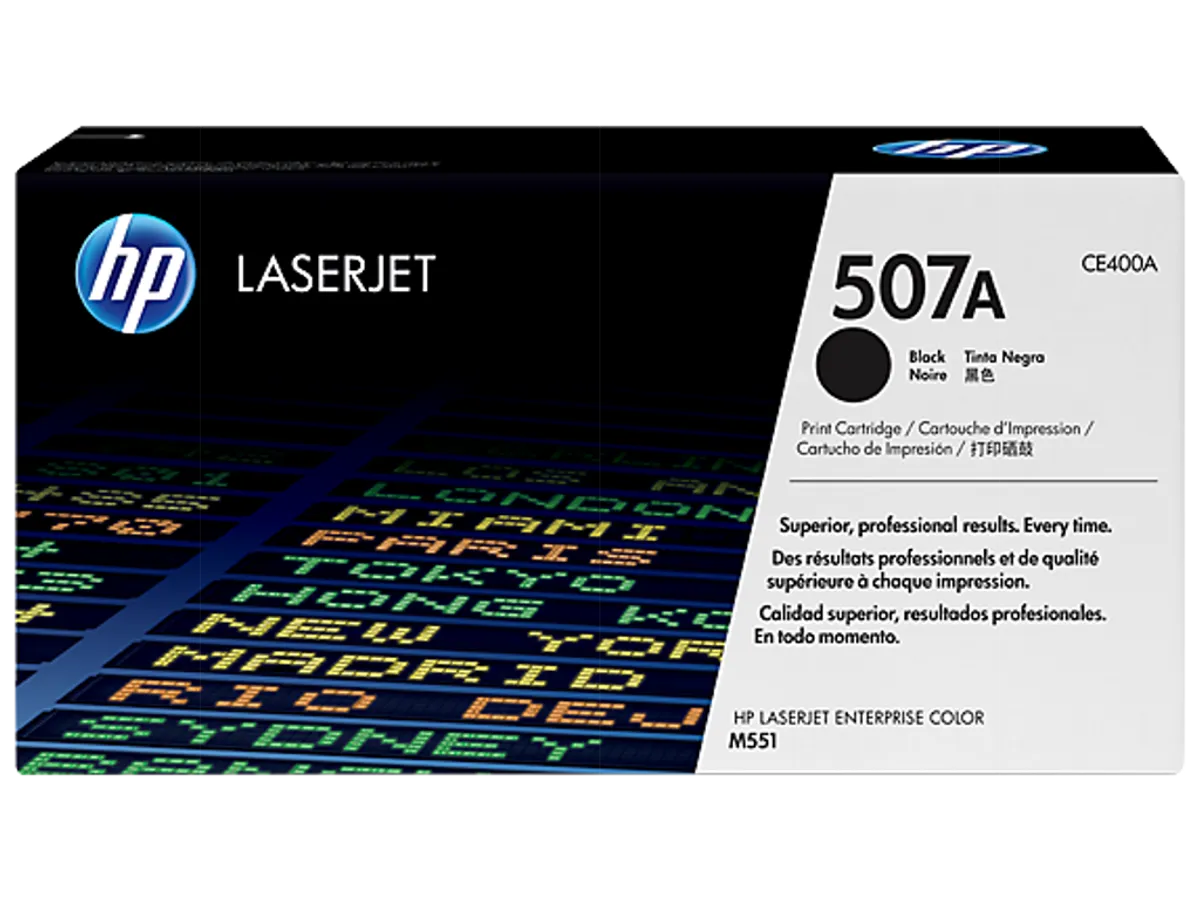 HP 507a Toner Ce400a Sort