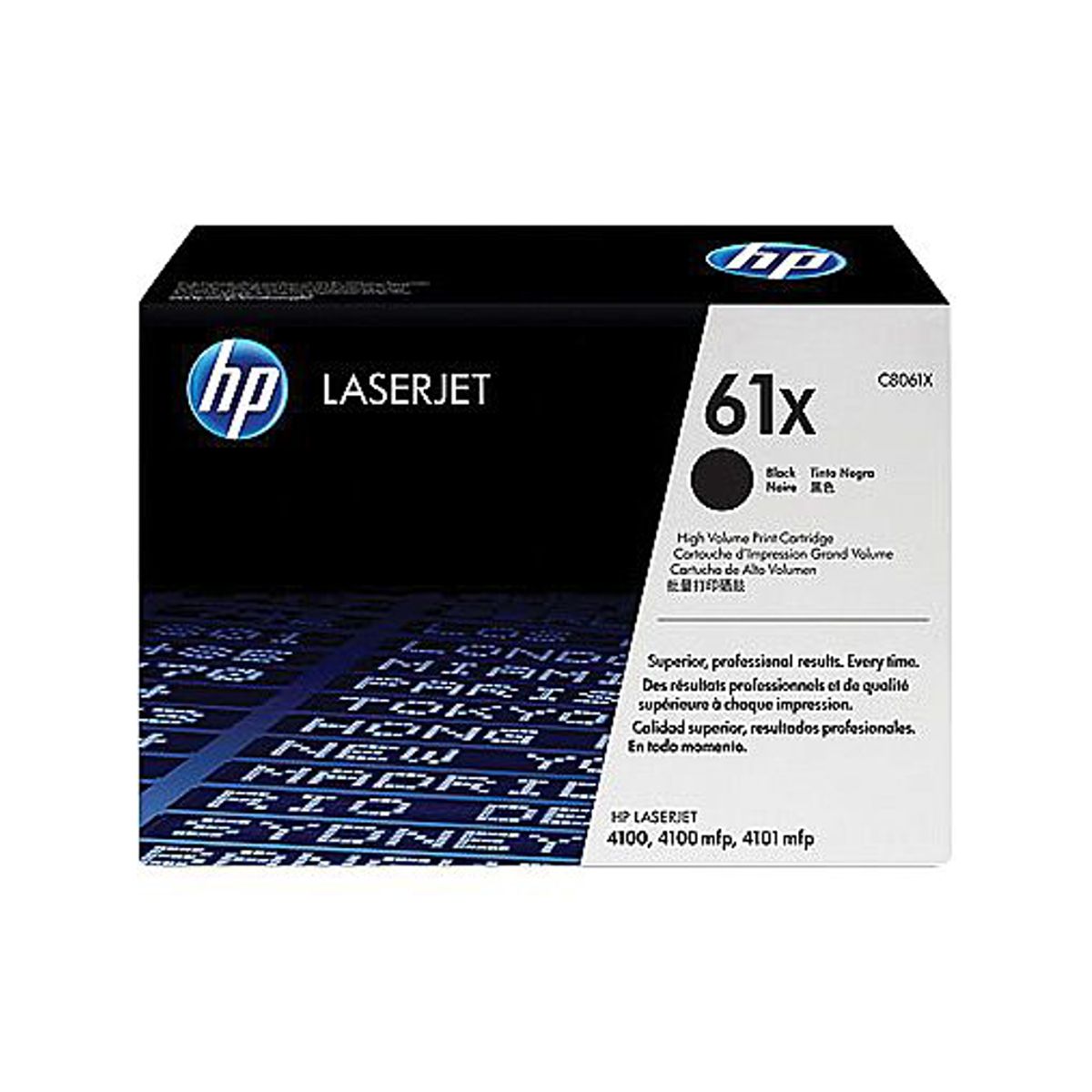 HP 61X Toner C8061x Sort