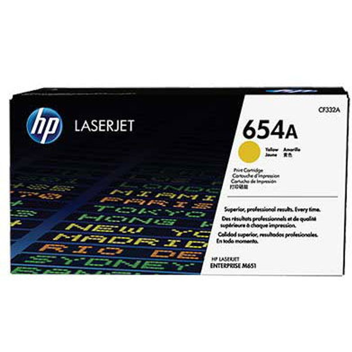 HP 654A toner yellow